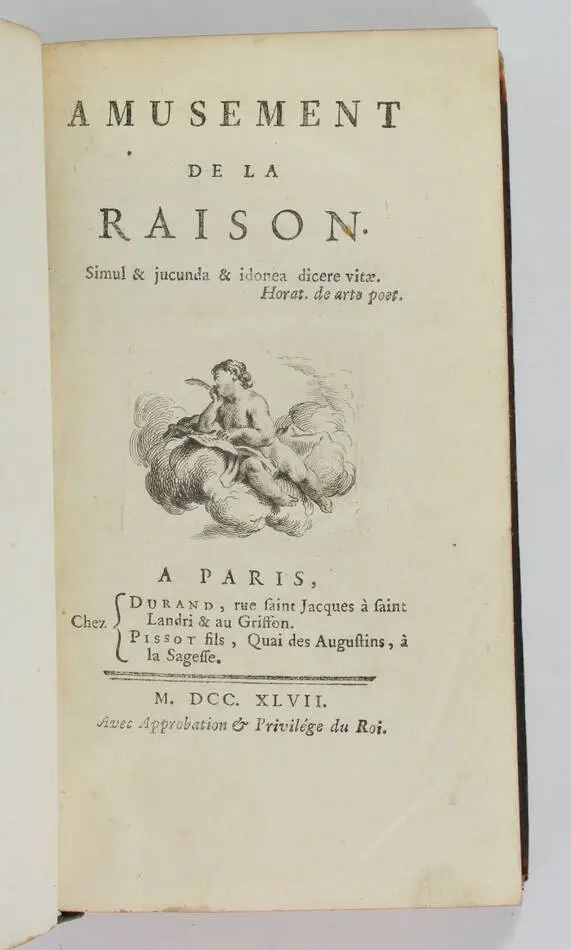 SERAN de la TOUR - Amusement de la raison - 1747 - 1ere edition - Photo 1, livre ancien du XVIIIe siècle