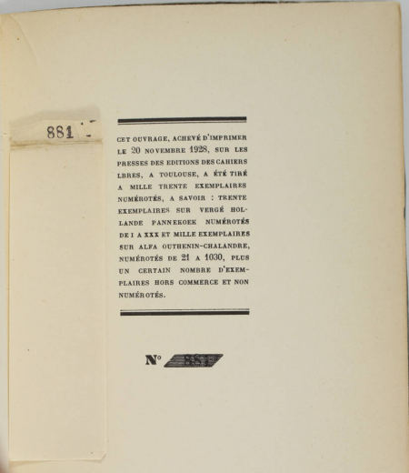 GREEN (Julien ). Un puritain homme de lettres. Nathaniel Hawthorne, livre rare du XXe siècle