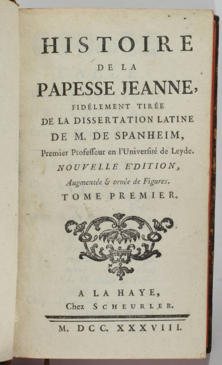 SPANHEIM - Histoire de la papesse Jeanne - 1738 - Avec 5 gravures - Photo 2, livre ancien du XVIIIe siècle