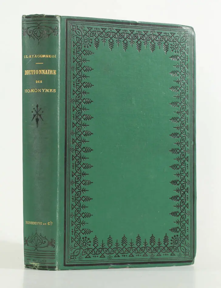 ZLATAGORSKOI - Homonymes du français avec allemand russe et anglais - 1882 - Photo 0, livre rare du XIXe siècle