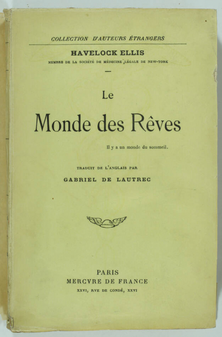 HAVELOCK ELLIS. Le monde des rêves, livre rare du XXe siècle