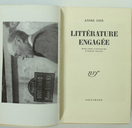 André GIDE - Littérature engagée 1950 - 1/24  Van Gelder - Rel Semet Plumelle - Photo 2, livre rare du XXe siècle