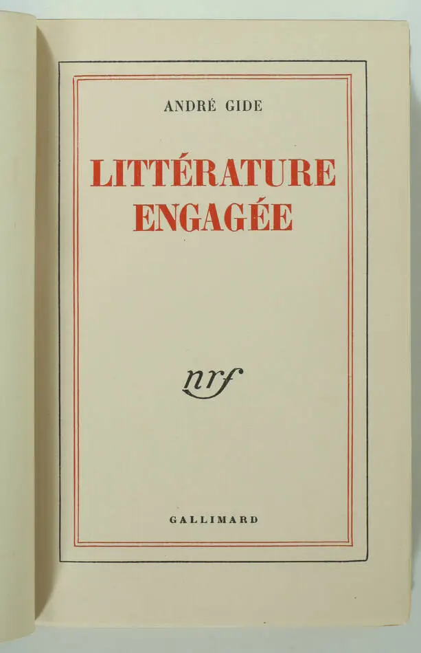 André GIDE - Littérature engagée 1950 - 1/24  Van Gelder - Rel Semet Plumelle - Photo 3, livre rare du XXe siècle