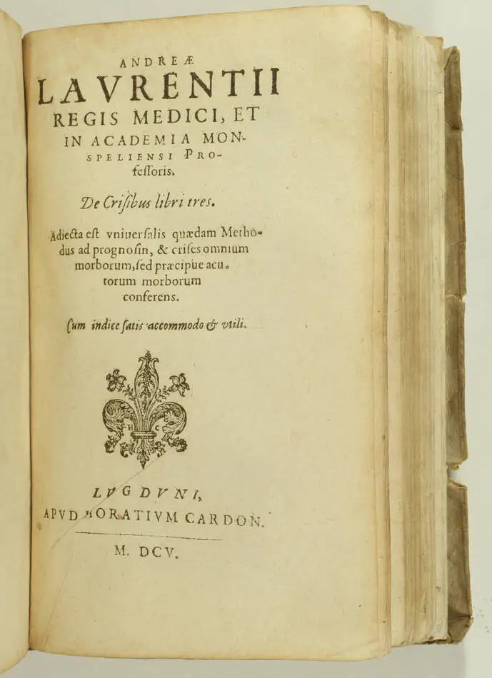 [Anatomie] DU LAURENS - Historia anatomica humani corporis partes - 1605 - Vélin - Photo 3, livre ancien du XVIIe siècle