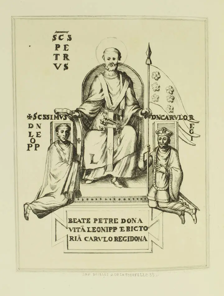 CHARVET - Origines du pouvoir temporel des papes, numismatique - 1865 - Photo 0, livre rare du XIXe siècle