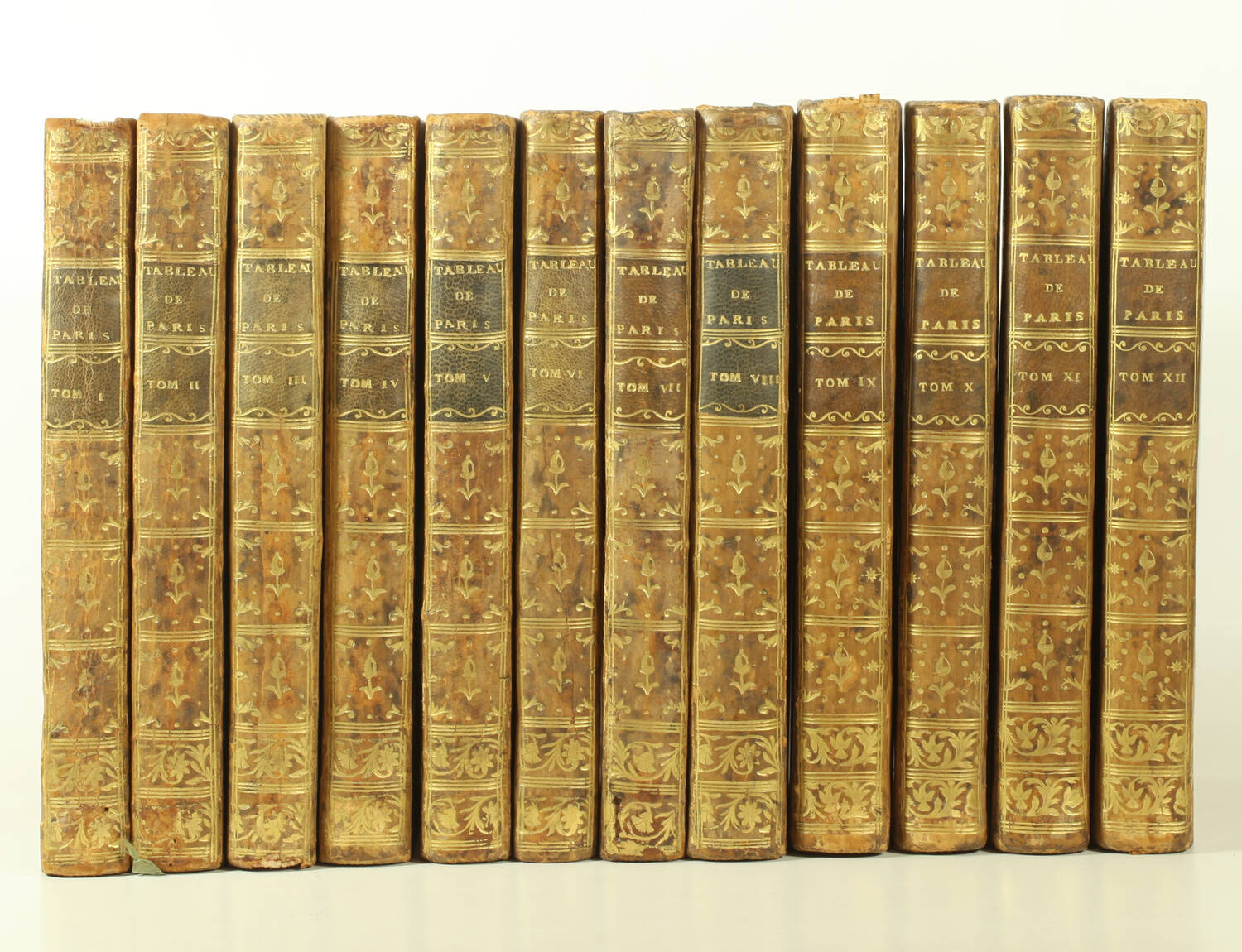 [MERCIER - Tableau de Paris - 12 volumes - 1782-1788 - Reliure d époque - Photo 0, livre ancien du XVIIIe siècle