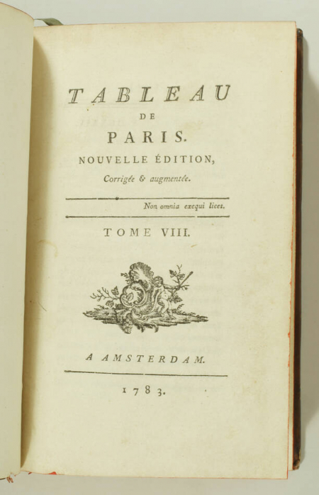 [MERCIER - Tableau de Paris - 12 volumes - 1782-1788 - Reliure d époque - Photo 2, livre ancien du XVIIIe siècle