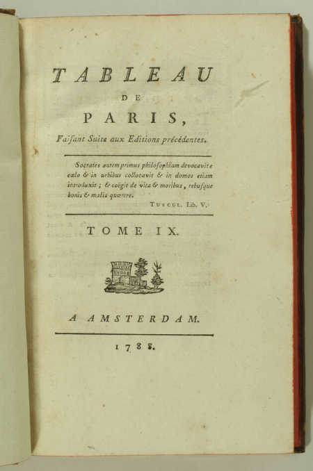[MERCIER - Tableau de Paris - 12 volumes - 1782-1788 - Reliure d époque - Photo 4, livre ancien du XVIIIe siècle