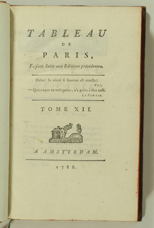 [MERCIER - Tableau de Paris - 12 volumes - 1782-1788 - Reliure d époque - Photo 5, livre ancien du XVIIIe siècle