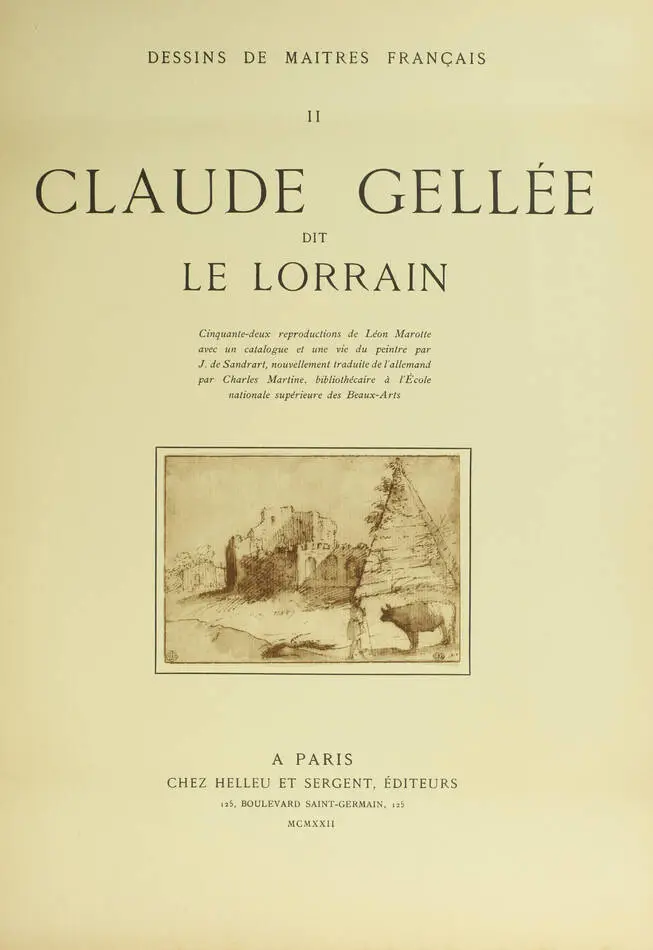 Dessins de Claude Gellée - Helleu, 1922 - Léon Marotte et J. de Sandrart - Photo 3, livre rare du XXe siècle