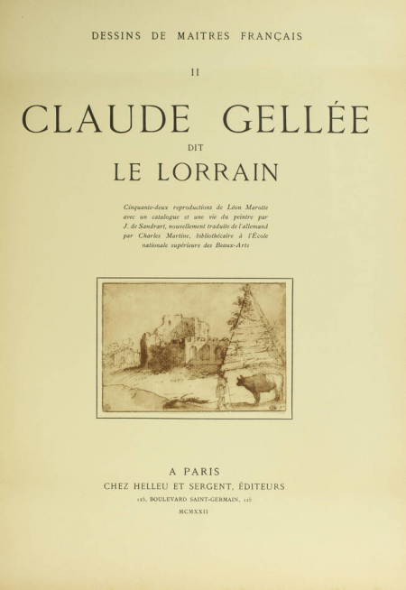 Dessins de Claude Gellée - Helleu, 1922 - Léon Marotte et J. de Sandrart - Photo 3, livre rare du XXe siècle