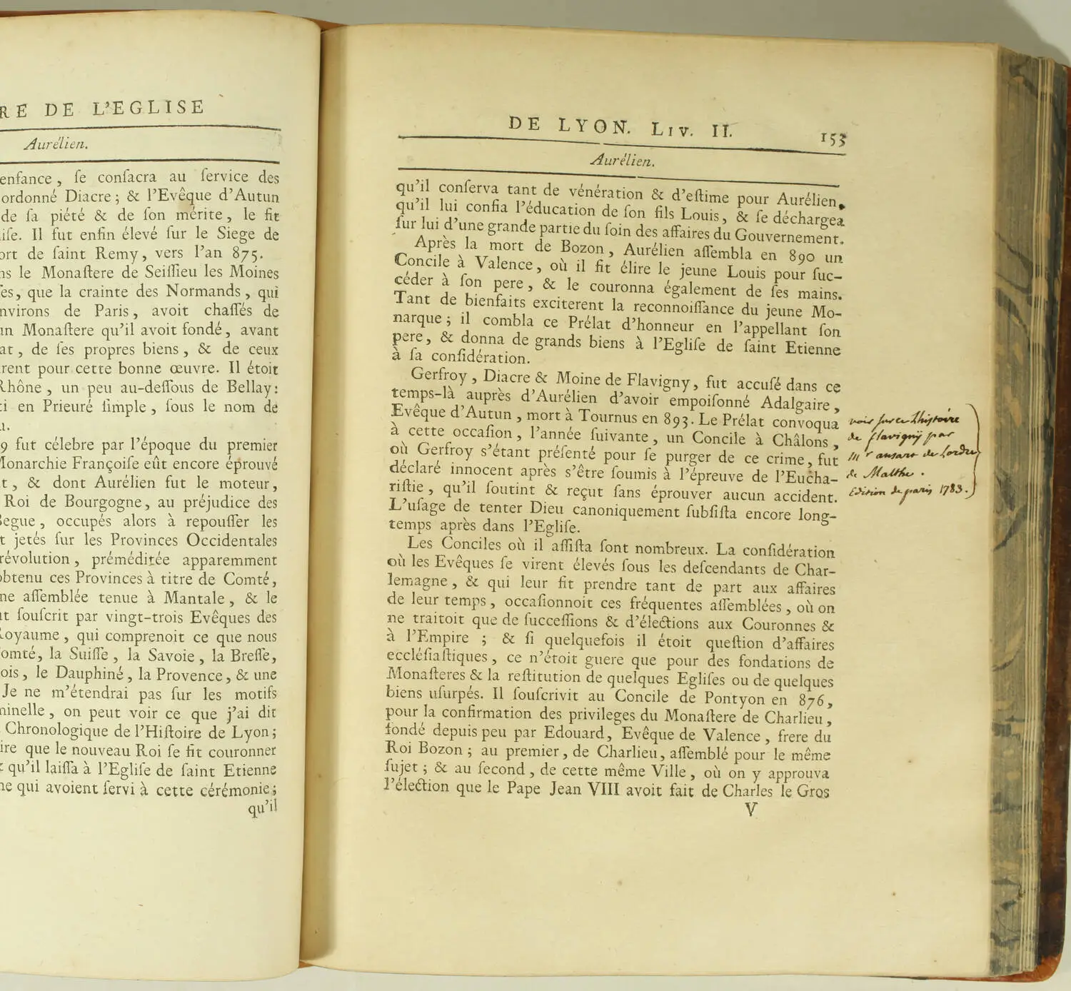 POULLIN de LUMINA - Histoire de l église de Lyon - 1770 - Photo 5, livre ancien du XVIIIe siècle