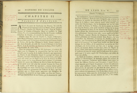 POULLIN de LUMINA - Histoire de l église de Lyon - 1770 - Photo 6, livre ancien du XVIIIe siècle