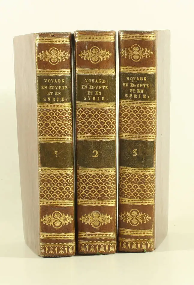 VOLNEY - Voyage en Egypte et en Syrie 1783-1785, Bossange 1823 - 3 vols - Photo 0, livre rare du XIXe siècle