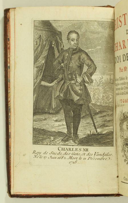 VOLTAIRE - Histoire de Charles XII, roi de Suède - Basle, Revis, 1740 - Photo 2, livre ancien du XVIIIe siècle