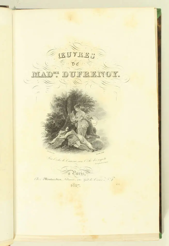 DUFRENOY - Oeuvres poétiques - 1827 - Reliure signée Thouvenin - Photo 2, livre rare du XIXe siècle