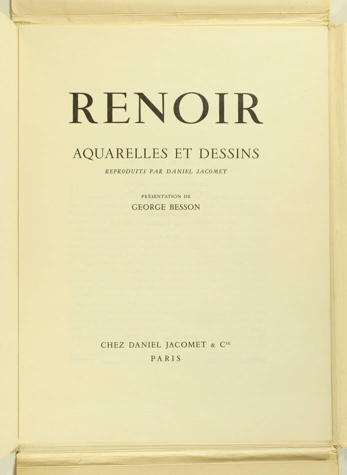 RENOIR - Aquarelles et dessins reproduits par Daniel Jacomet 1956 - 15 planches - Photo 4, livre rare du XXe siècle