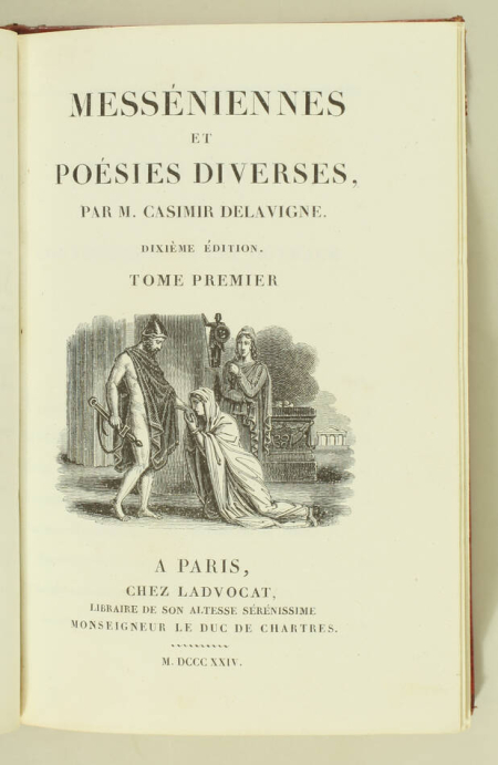 DELAVIGNE - Messéniennes et Poésies diverses - 1824 - Photo 1, livre rare du XIXe siècle