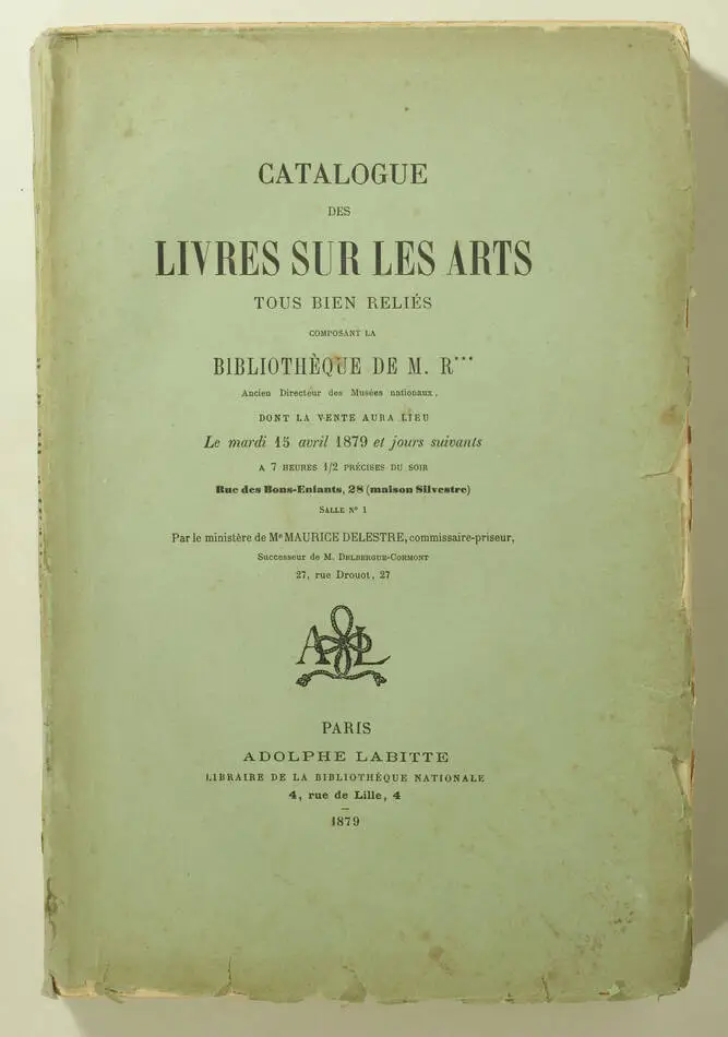 [Arts] Bibliothèque de Reiset,  ancien directeur des Musées Nationaux -  1879 - Photo 0, livre rare du XIXe siècle