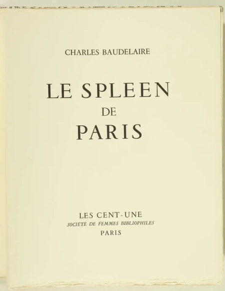 BAUDELAIRE - Le spleen de Paris - 1963 - 15 lithographies de JANSEM - Photo 2, livre rare du XXe siècle