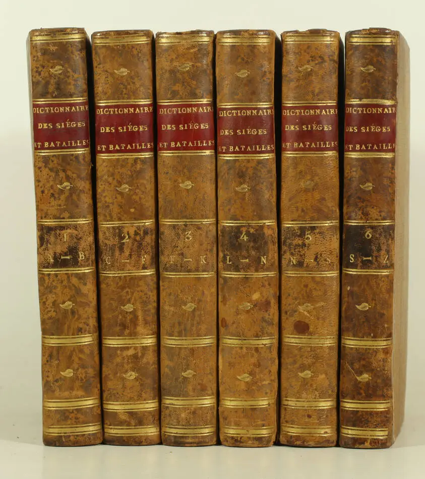 Dictionnaire des sièges et batailles - 1809 - 6 volumes - provenance d Harcourt - Photo 0, livre ancien du XIXe siècle