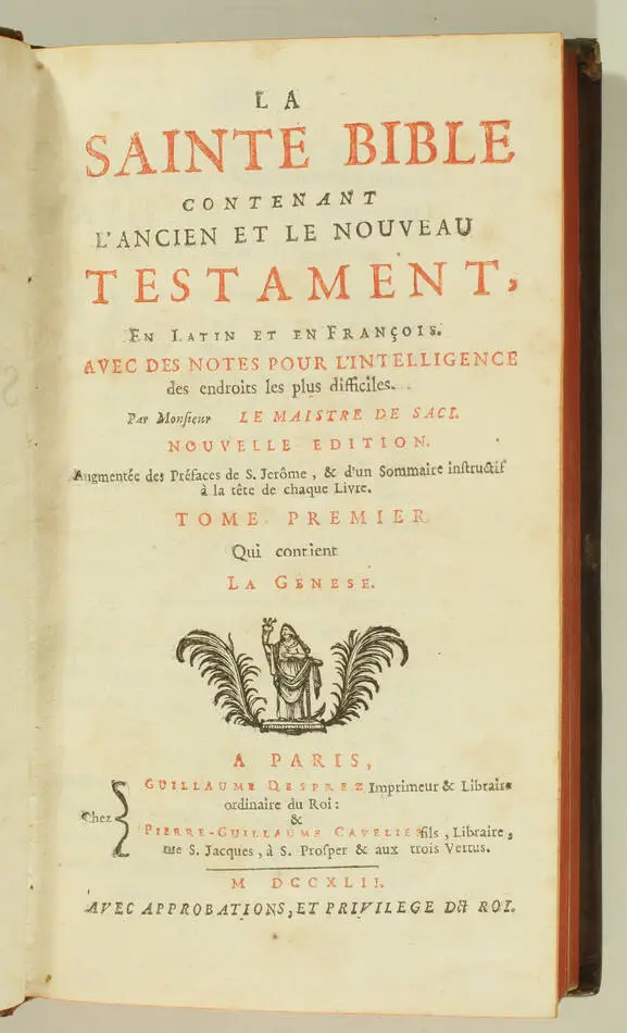 [Jansénisme] La sainte Bible 1742 - Le Maistre de Saci 23 v. avec les apocryphes - Photo 2, livre ancien du XVIIIe siècle