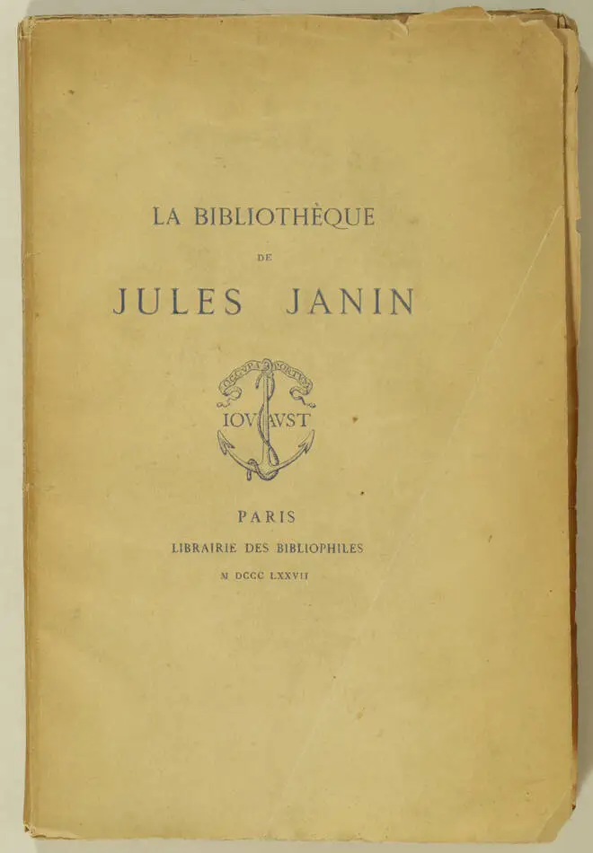 LACROIX - La bibliothèque de Jules Janin - 1877 - Photo 1, livre rare du XIXe siècle