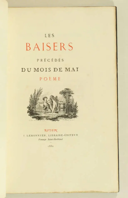 DORAT - Les baisers, précédés du mois de mai - 1880 - Reliure signée de Allô - Photo 2, livre rare du XIXe siècle