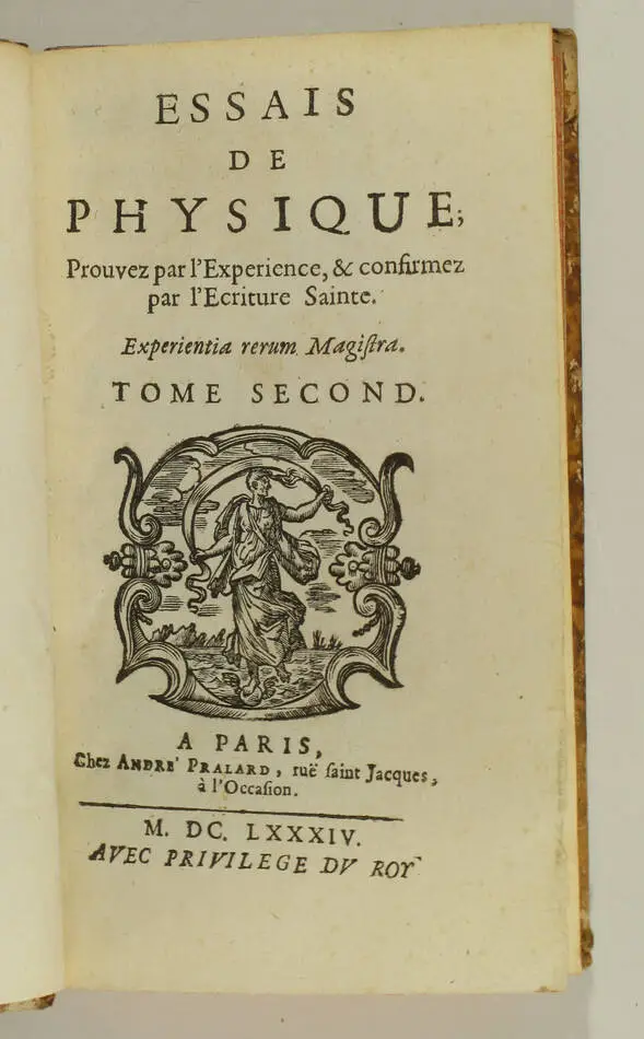 [Sciences] Edme Didier - Essais de physique prouvez par l expérience - 1684 - 2v - Photo 3, livre ancien du XVIIe siècle