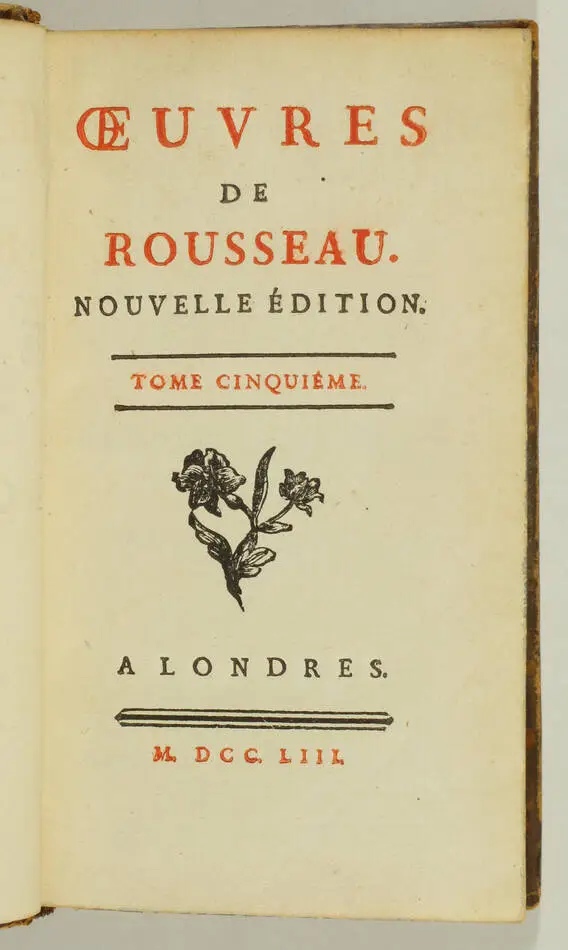 Jean-Baptiste ROUSSEAU - Oeuvres - Londres - 5 vols - Photo 2, livre ancien du XVIIIe siècle