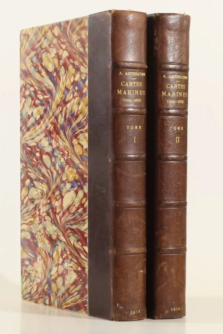 ANTHIAUME (Abbé A.).. Cartes marines, constructions navales, voyages de découverte chez les normands, 1500 - 1650, livre rare du XXe siècle