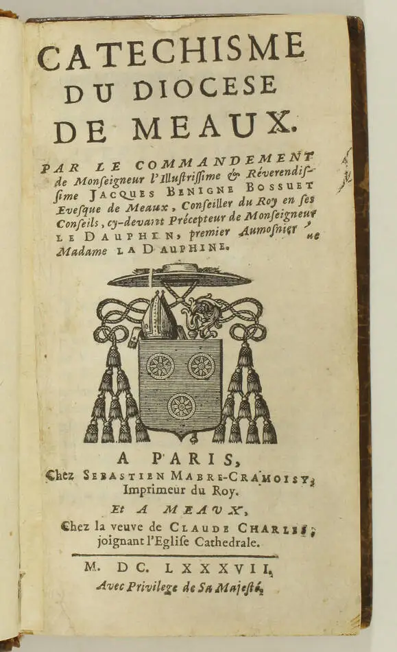 BOSSUET - Catéchisme du diocèse de Meaux - Paris et Meaux, 1687 - Photo 0, livre ancien du XVIIe siècle