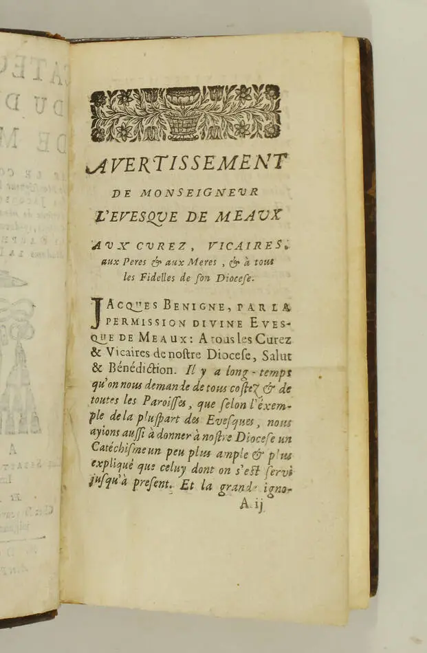 BOSSUET - Catéchisme du diocèse de Meaux - Paris et Meaux, 1687 - Photo 2, livre ancien du XVIIe siècle