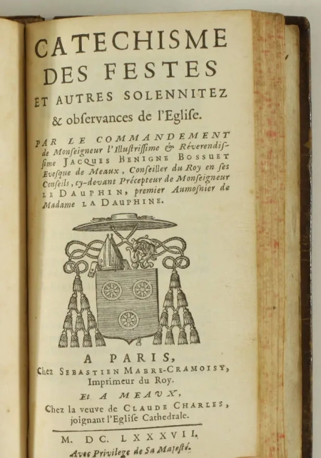 BOSSUET - Catéchisme du diocèse de Meaux - Paris et Meaux, 1687 - Photo 3, livre ancien du XVIIe siècle