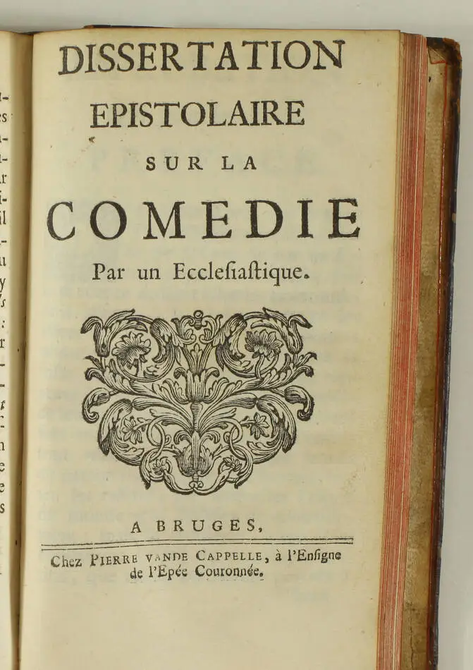 BOSSUET Maximes sur la comédie 1694 - EO + Dissertation épistolaire comédie - Photo 2, livre ancien du XVIIe siècle