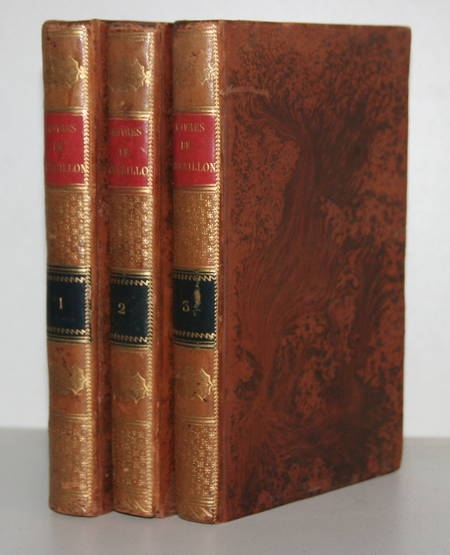 Oeuvres de Crébillon - 3 volumes reliés - 1812 - Gravures de Marillier - Photo 1, livre ancien du XIXe siècle