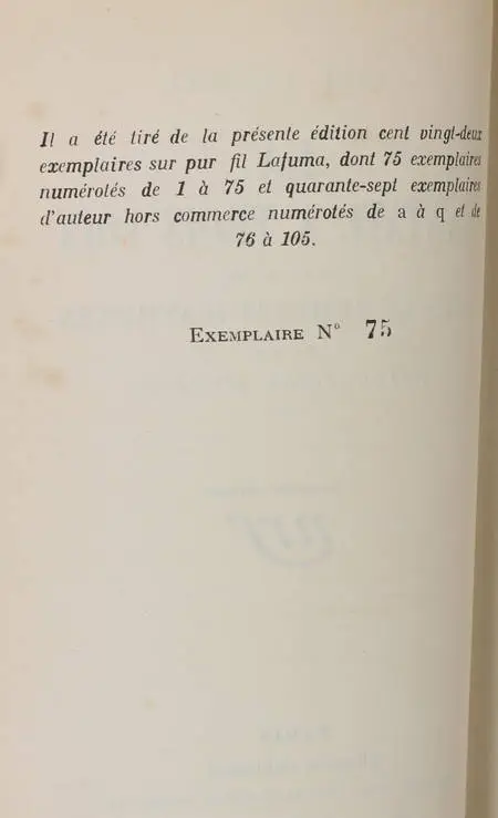 CLAUDEL (Paul). La cantate à trois voix, suivie de Sous le rempart d'Athènes et de traductions diverses, livre rare du XXe siècle