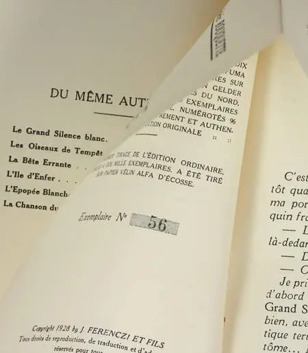 ROUQUETTE (Louis-Frédéric). La bête bleue. Suivi de La grand'route du Pole, livre rare du XXe siècle