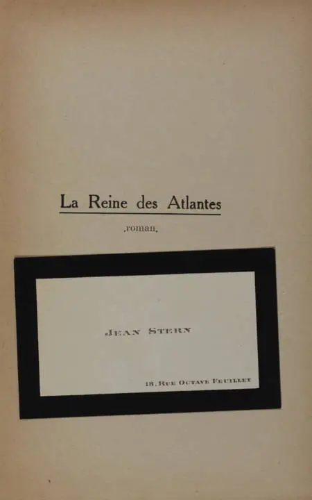 STERN (Ernesta, dite Maria Star). La reine des atlantes, livre rare du XXe siècle