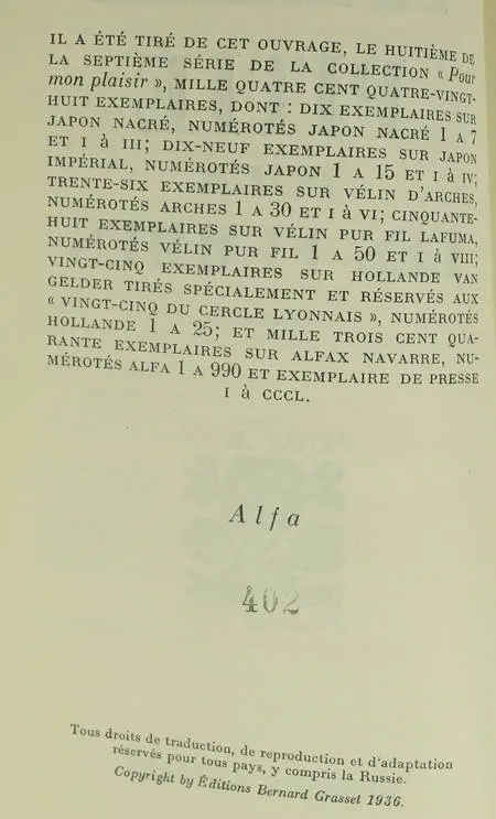 MONTHERLANT (Henry de). Pitié pour les femmes, livre rare du XXe siècle