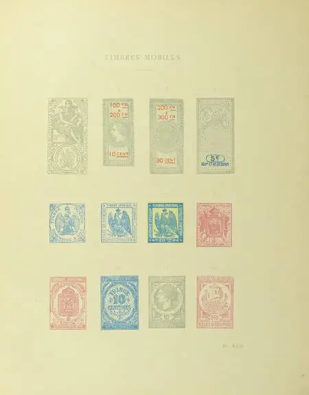 SALEFRANQUE (Léon). Le timbre à travers l'histoire. Etude historique et anecdotique, livre rare du XIXe siècle