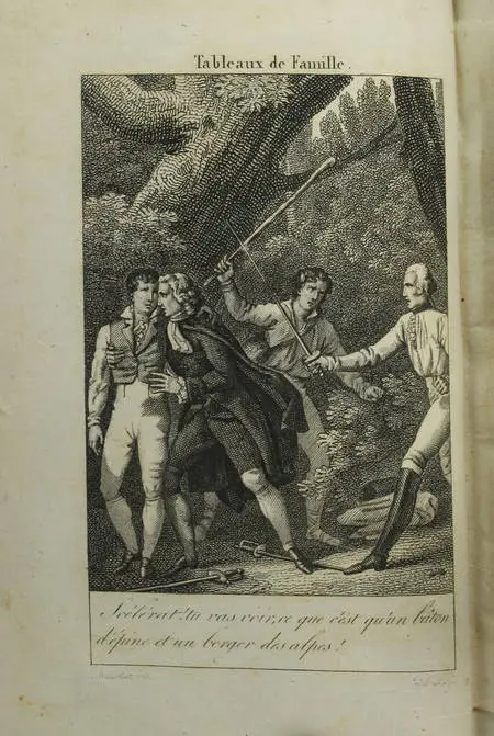 LAFONTAINE (Auguste) et MONTOLIEU (Mme de, traductrice). Tableaux de famille ou journal de Charles Engelmann, traduit de l'allemand d'Auguste Lafontaine, par Mme de Montolieu, livre rare du XIXe siècle