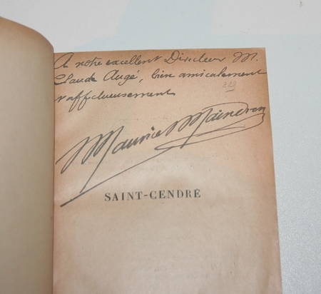 MAINDRON (Maurice). Saint-Cendre, livre rare du XIXe siècle