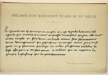 COULON (H.). Contribution à l'histoire des remèdes. Quelques pages d'un manuscrit picard du XVe siècle, livre rare du XIXe siècle