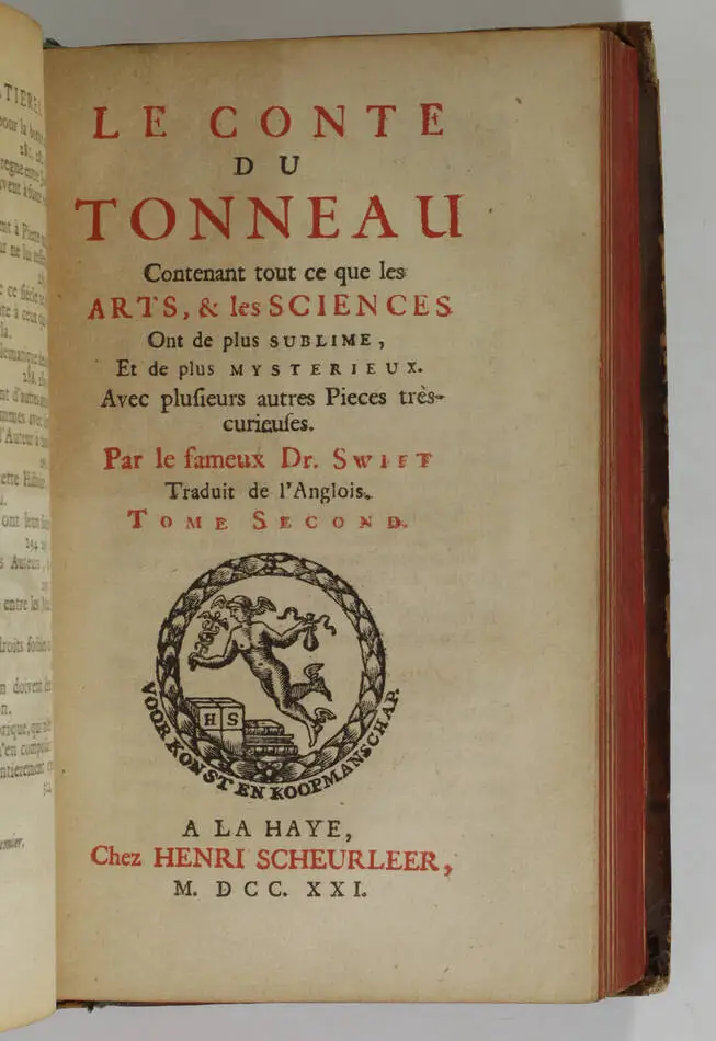 SWIFT - Le conte du tonneau - 1721 - EO de la première traduction française - Photo 2, livre ancien du XVIIIe siècle