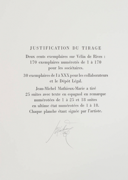 GARCIA LORCA - Canéphore de cauchemar - 1988 - 12 gravures de Mathieux-Marie - Photo 2, livre rare du XXe siècle