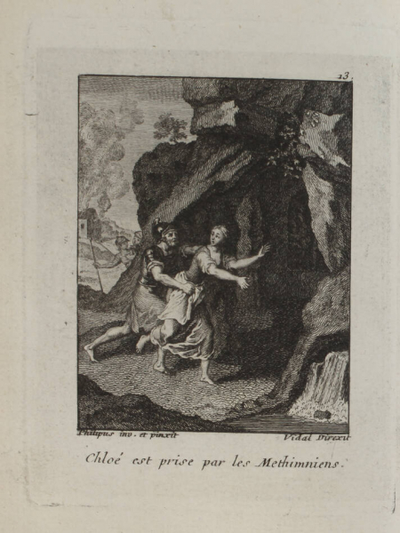 LONGUS. Les amours pastorales de Daphnis et de Chloé, escrites en grec par Longus, et translatées en françois par Jacques Amyot, livre ancien du XVIIIe siècle