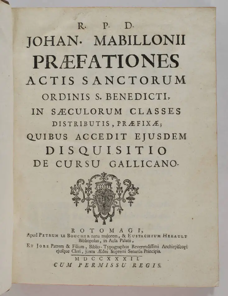 MABILLON - Praefationes Actis Sanctorum ordinis S. Benedicti - 1732 - Rare - Photo 2, livre ancien du XVIIIe siècle